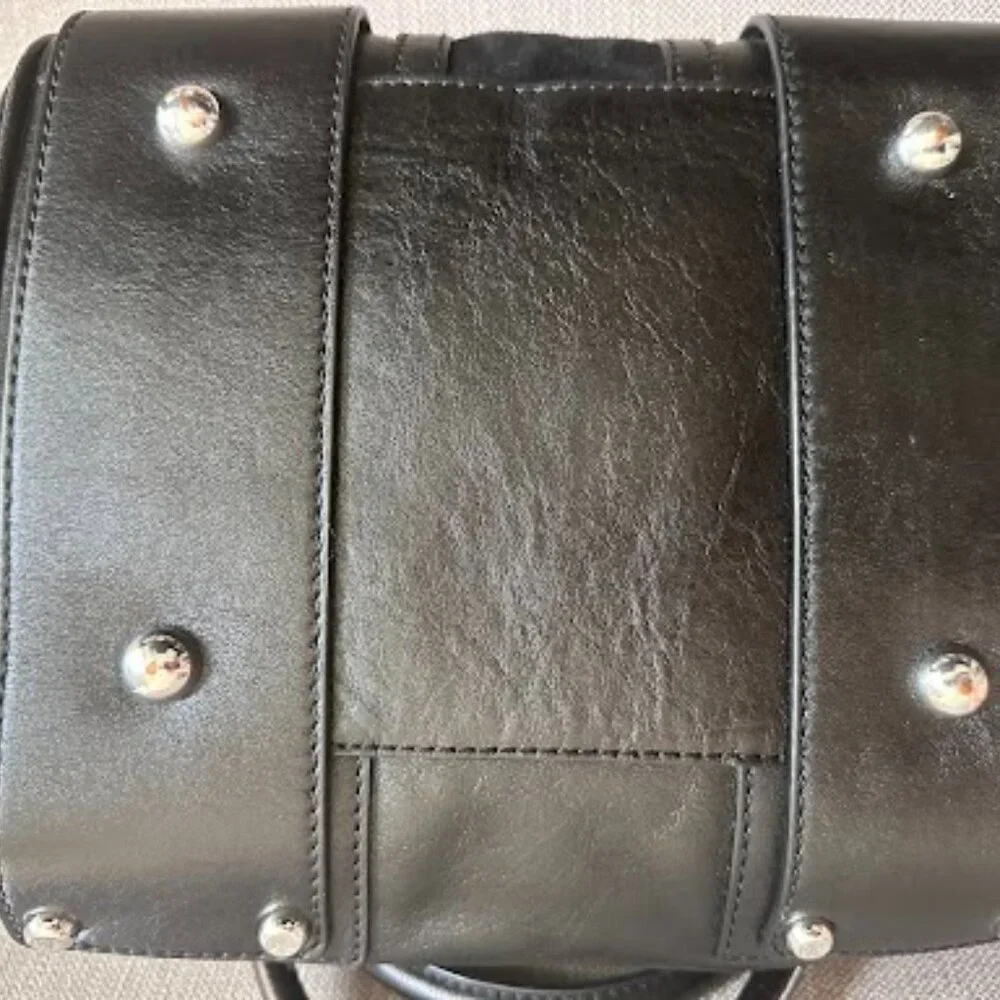 Karen Millen Suede and Leather Satchel - Picture 5 of 7